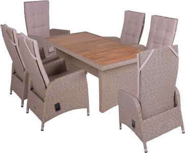 Thumbnail - GARDEN PLEASURE Gartenmöbelset »BRAGA«, 6 Sitzplätze, max. Belastung: 110 kg - braun