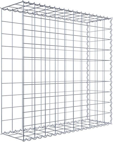 Gabiona Gabione, silbergrau, Maschenweite 10 cm x 10 cm, Spirale - silberfarben