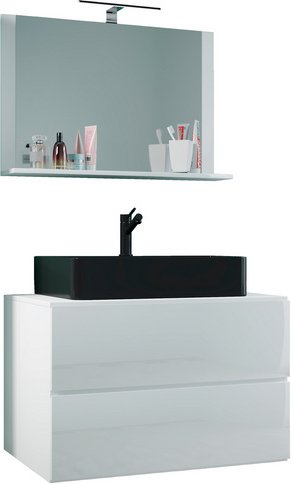 VCM Waschplatz-Set »Lendas«, 3-tlg., 80 cm, weiß - weiss