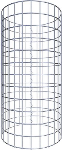 Gabiona Gabionensäule, silbergrau, Maschenweite 5 cm x 5 cm - silberfarben