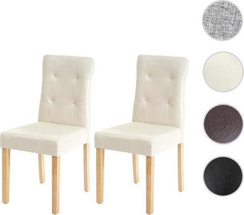 MVG Esszimmerstuhl »MVG-E58«, 2er-Set, helle Beine - braun