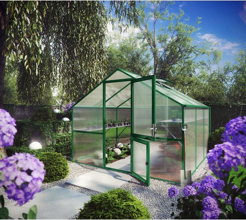 KGT Gewächshaus »Orchidee«, 9,6 m², Kunststoff/Aluminium, winterfest - gruen