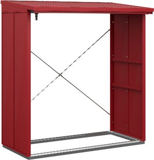 Ecostar Kaminholzregal »Elegant-V«, BxHxT: 181,4 x 198 x 102,5 cm, Metall - rot