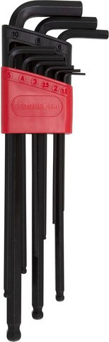 GEDORE red Winkelschraubendrehersatz, 6-kant 1.5-10 mm 9-teilig - schwarz