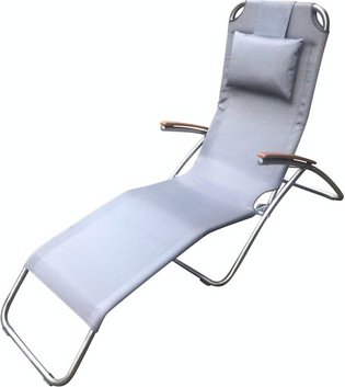 LECO Sonnenliege »ELEGANCE«, BxLxH: 65 x 177 x 109 cm - grau