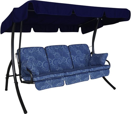 ANGERER FREIZEITMÖBEL Hollywoodschaukel »Comfort«, 3-Sitzer, inkl. Auflagen - blau