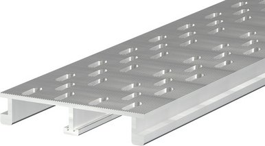 Mr. GARDENER Entwässerungsrinne, BxH: 200 x 2 cm, Aluminium eloxiert - silberfarben | grau