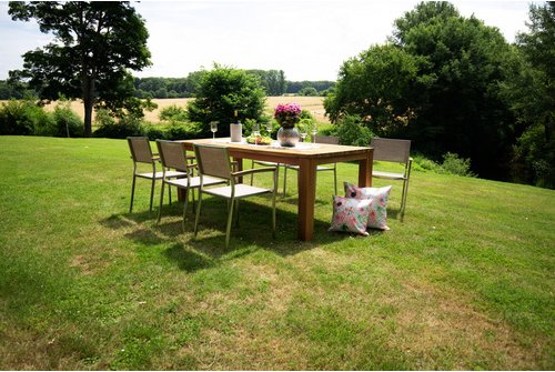 acamp® Sessel-Set »SKYE«, 6 Sitzplätze, Polyester - silberfarben