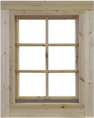 WOLFF FINNHAUS Einzelfenster »Gartenhaus«, BxH: 76,5 x 99,6 cm, Isolierglas - braun