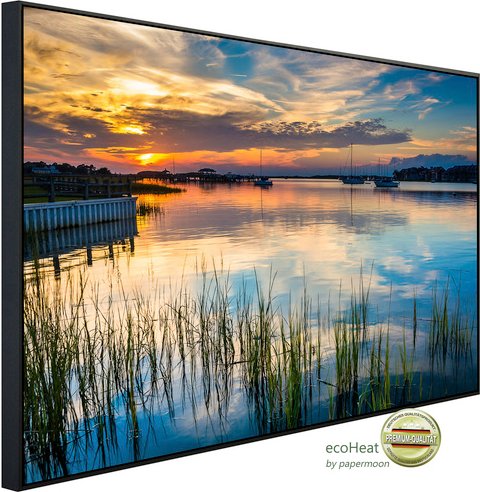Thumbnail - papermoon Infrarotheizung »EcoHeat - Torheit Strand South Carolina«, Matt-Effekt - bunt