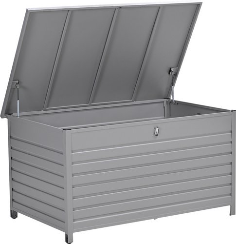 GARDEN IMPRESSIONS Kissenbox »Cambridge«, 155 x 82,5 x 97 cm (B x H x T), Aluminium, taupe - grau