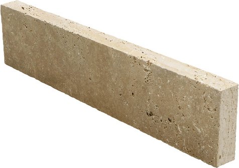 WOHNRAUSCH Randstein »Sunniva«, Rasenkante, LxBxH: 100 x 7,5 x 20 cm, Travertin, braun/orange - beige