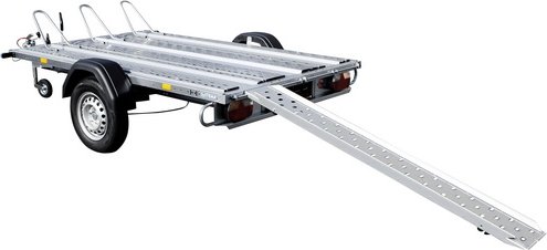 Thumbnail - STEMA PKW-Anhänger, BxL: 153 cm x 210 cm, max. Nutzlast 695 kg - silberfarben