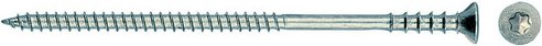 FISCHER Torx 25-Spanplattenschraube »JUSS«, ØxL: 6 x 110 mm, Stahl, 100 Stück - silberfarben