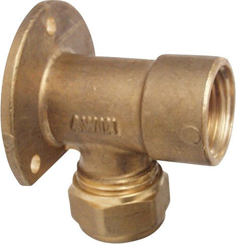 WELLWATER Deckenwinkel, Messing, Innengewinde: 1/2" - goldfarben