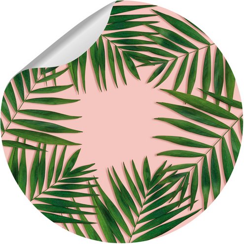 mySPOTTI Vliestapete »Fedra«, Blattmuster, rosa/grün, matt - bunt