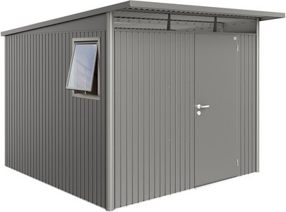 BIOHORT Gerätehaus »AvantGarde«, BxHxT: 260 x 217 x 300 cm (Aufstellmaße), Stahl - grau