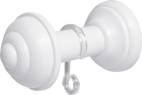 LIEDECO Schalhalter, mit S-Haken und Befestigungsmaterial - weiss