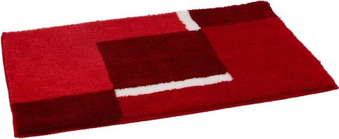 KLEINE WOLKE Badteppich »Dakota«, LxBxH: 90x60x2 cm - rot