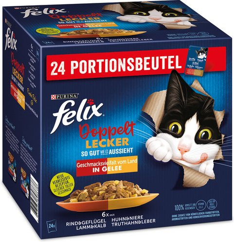 felix Katzen-Nassfutter »Agail«, 4 Tüten à 6 Stück, je 85 g