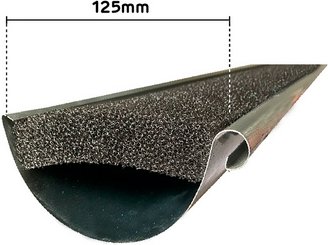 Dachrinnenschutz, RG125, 125mm, 5er Set - schwarz