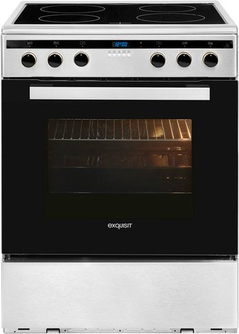 Exquisit Elektro-Standherd »EHI 60-3.1 Inox«, 65 l, 4 Kochfelder - silberfarben