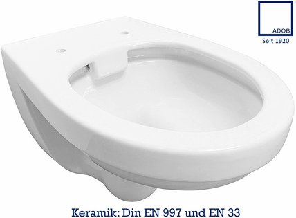 ADOB Wand WC, BxHxT: 37 x 36 x 52 cm, Keramik - weiss