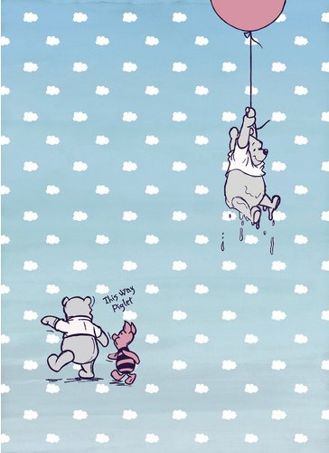 KOMAR Papiertapete »Winnie Pooh Piglet«, Breite 184 cm - bunt
