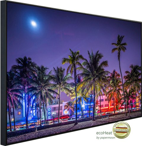 Thumbnail - papermoon Infrarotheizung »EcoHeat - South Beach Miami«, Matt-Effekt - bunt