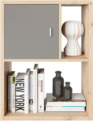 PHOENIX Raumteiler-Regal »Fortuna«, BxHxL: 75,1 x 57,9 x 34 cm, inkl. Türeinsatz - beige