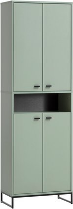 SCHILDMEYER Schuhschrank »Janne«, BxHxL: 33 x 185,5 x 60,2 cm, pistaziengrün, Holzwerkstoff melaminbeschichtet - gruen