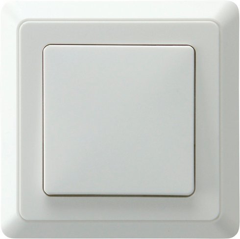GO/ON! Wechselschalter mit Rahmen, PrimaLuxe, Kunststoff, Weiß - weiss