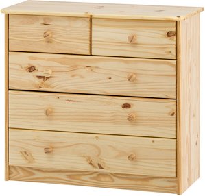 SIT Kommode, BxHxL: 81 x 75 x 35 cm, Kiefernholz - braun