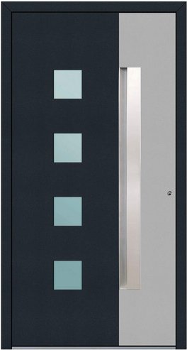 KNOCK Aluminium-Haustür »Marte«, anthrazit / graubeige