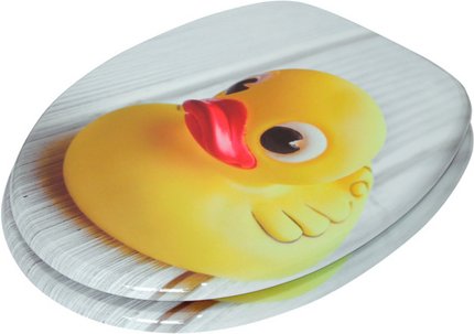 Sanilo WC-Sitz, BxL: 37,7 x 47 cm, Quietscheente - weiss