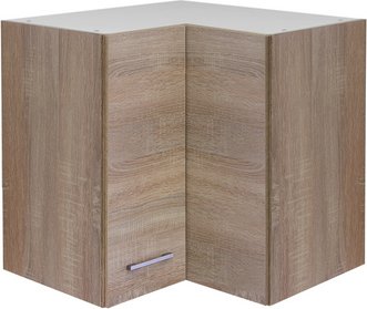 Flex-Well Eck-Hängeschrank »Samoa«, Sonoma Eiche, weiß/braun, melaminbeschichtete Spanplatte - weiss