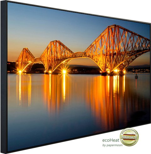 Thumbnail - papermoon Infrarotheizung »EcoHeat - Vierte Eisenbahnbrücke«, Matt-Effekt - bunt