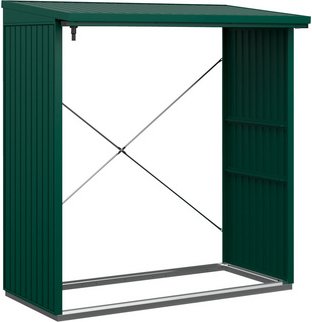 Ecostar Kaminholzregal »Trend-V«, BxHxT: 181,4 x 198 x 102,5 cm, Metall - gruen