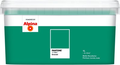 ALPINA Wandfarbe »PANTONE«, Emerald, matt, 1 l - gruen