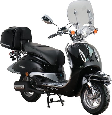 ALPHA MOTORS Mofa »Retro Firenze«, 50 cm³, Verbrauch: ca. 2,7 l/100 km - schwarz