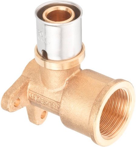 CORNAT Presswinkel, Messing/Edelstahl, Innengewinde: 3/4" - goldfarben