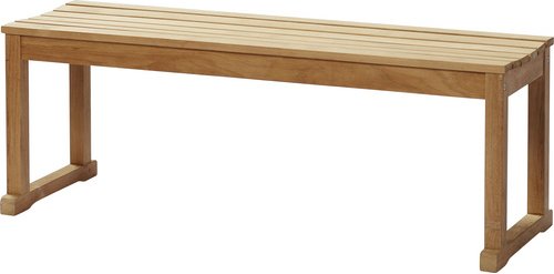 Cinas Bank, Teak, 2-Sitzer, BxHxT: 120 x 43 x 40 cm - braun