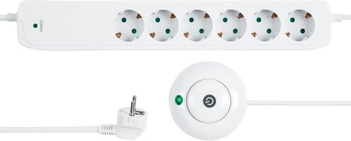 REV-Ritter Steckdosenleiste, BxHxL: 10,7 x 7,7 x 54,1 cm - weiss