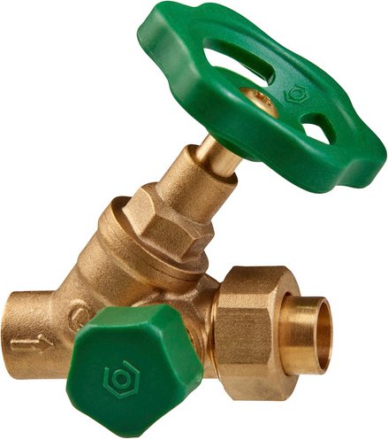 CORNAT Löt-Absperrventil, PressMessing - goldfarben