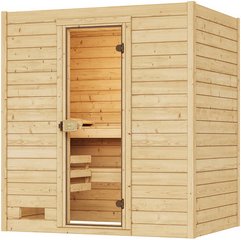 WEKA Massivholzsauna »VALIDA 2«, 4 Personen, inkl. 7,5 kW Ofen mit externer Steuerung - braun
