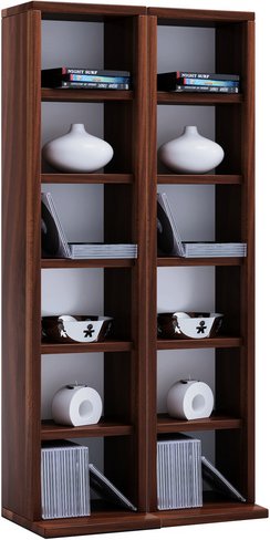 VCM Regal »Milano«, BxHxL: 20 x 91,8 x 42 cm, Holzwerkstoff - braun