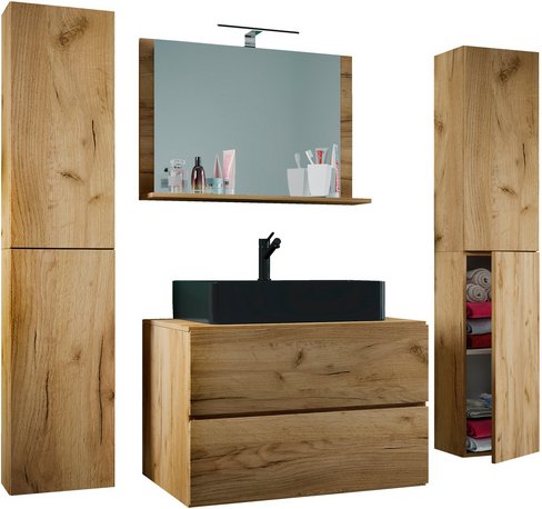 Thumbnail - VCM Waschplatz-Set »Lendas«, 5-tlg., 80 cm, braun