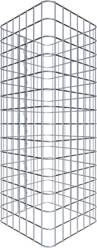 Gabiona Gabionensäule, silbergrau, Maschenweite 5 cm x 5 cm - silberfarben