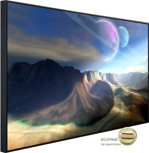 papermoon Infrarotheizung »EcoHeat - Futuristische Landschaft«, Matt-Effekt - bunt