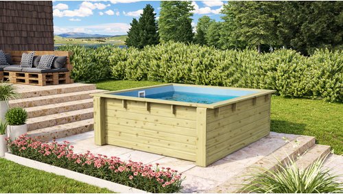 KARIBU Pool »Mini«, BxHxL: 200,5 x 78 x 223 cm - braun